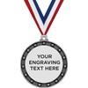 Crown Awards 2.5" Silver Universal Star Engraving Medal Award with