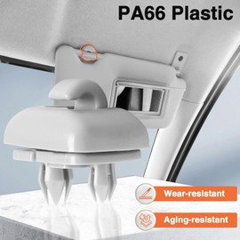 EVRBUL 2PCS Grey Inner Sun Visor Clips Holders Supports Brackets Visor Hooks Compatible with A3 A4 A5 Q3 Q5 Replace#: 8E0 857 562