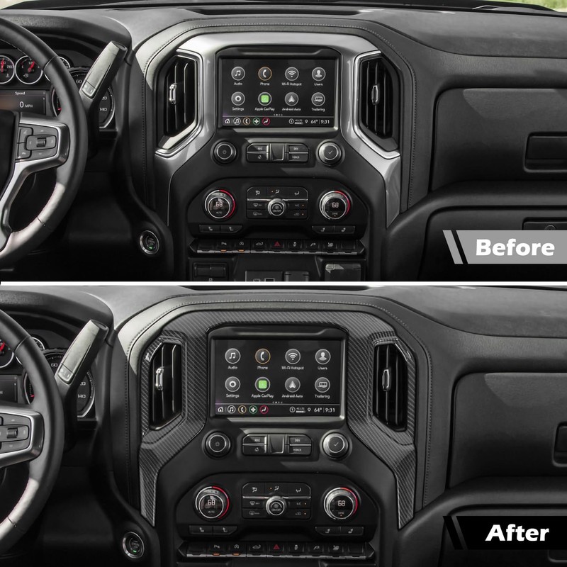 RT-TCZ for Silverado Dash Navigation Panel Trim Cover Compatible with