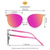 Retro Round Sunglasses for Women, Pink Sunglasses Womens with Classic