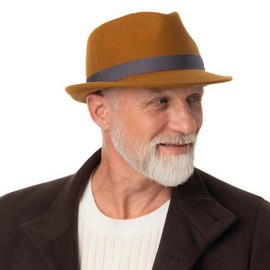 Stetson Levamo Trilby Wool Hat Wool Felt Hat Wool Trilby Felt Trilby Women / Men - with Grosgrain Ribbon Winter Autumn Winter - L (58-59 cm) Pink, pink