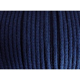 5 m Cotton Cord 5 mm Dark Blue/Navy