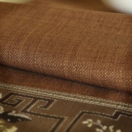 LAVSHOME Embroidered Nightstand Cover Cloth.Anti-Slip End Table Cover Cloth for Bedroom,Square Side Table Cover and Small Coffee Table Cloth Cover for Living Room(Brown,43.3" Lx15.7 W)