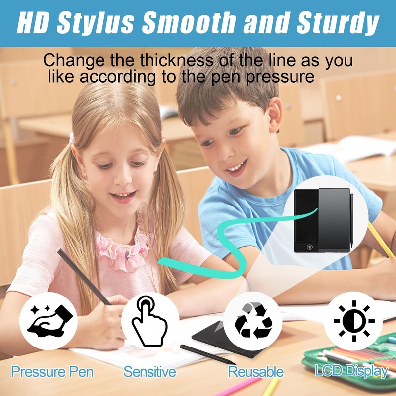 6.5" LCD Writing Tablet for Adults Reusable Digital Notepad with