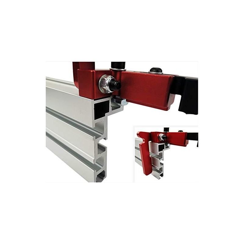 CarAngels Wood Shoot Dedicated Limiter, Red Miter Truck Positioning T-Track