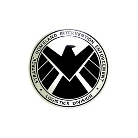 Strategic Homeland Intervention Enforcement Cosplay Metal Car Sticker Badge Fan Decal (Silver)