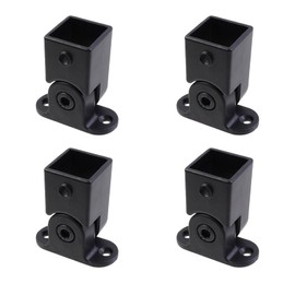 Woogim Black 4PCS Aluminum Level Baluster Shoes Aluminum Flat Baluster Shoes Stair Swivel Baluster Shoe for Use with 0.98" Square Balusters