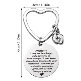 Grevosea New Mum Gifts Mum to Be Gifts Mummy to Be Keyring for Pregnant Women Mummy Birthday Baby Shower First Mothers Day Presents