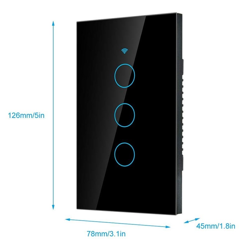 Interruptor de luz inteligente, Interruptor de pantalla táctil WiFi Círculo