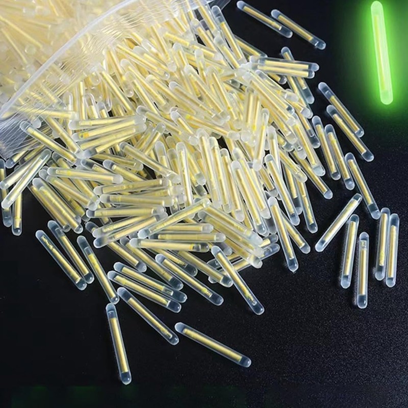 WNHNO 100-Pack Fishing Float Light Sticks - 3mm Fluorescent Glow