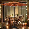 Blissun 9 ft Solar Umbrella with 32 LED Lights for