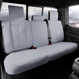 Coverland Custom Car Seat Covers Compatible with 2017-2020 Ford F-150 Raptor Super Cab - Premium Leather Non-Slip Memory Foam Waterproof Seat Cover Custom Interior Protector [Rear Seat-Gray]