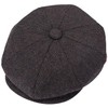 ZRWASKA® Mens Flat Caps UK 8 Panel Peaky Flat Baker