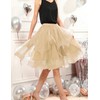 DRESSTELLS Tulle Skirts for Women, A Line Elastic Waist Tiered