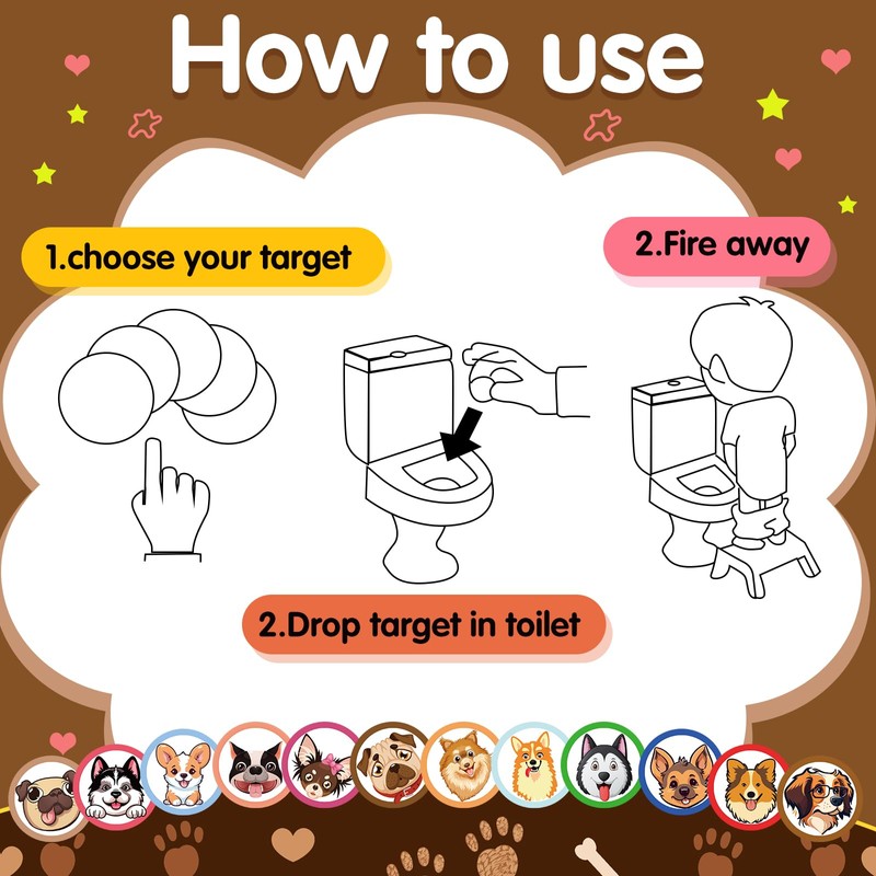 Chinco 120 Pcs Boys Potty Training Targets Boys Potty Targets