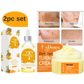 Unbranded Set de suero y crema 2 uds para manchas de acné, manchas oscuras, acné y espinil