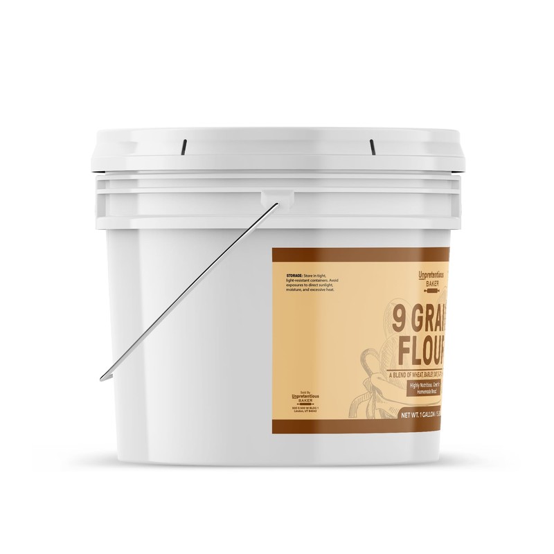 Unpretentious 9 Grain Flour, 1 Gallon, Bread & Dough, Storable,