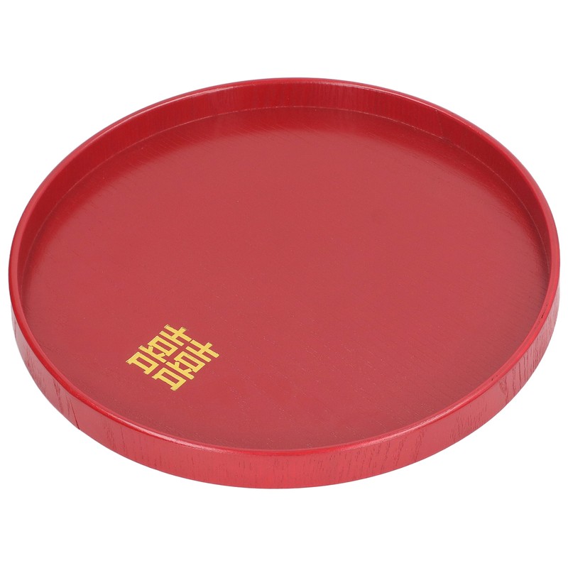 Wood Serving Tray Decorative Serving Platter Snack Fruit Plate for