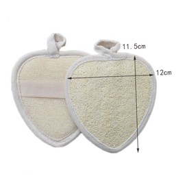 TOVINANNA Brush Set Natural Exfoliating Bath Towel 5pcs Heart Shape Shower Towel Gentle on Skin Expandable for Full Body Wash