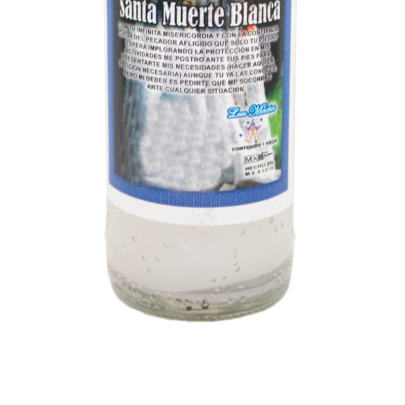 Luz María- Veladora de Gel Santa Muerte Blanca ritualizada