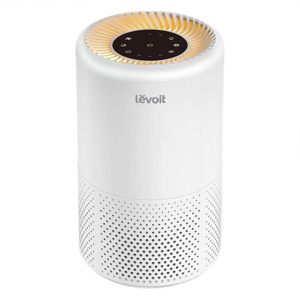LEVOIT Air Purifiers for Home Allergies and Pets Hair, HEPA Filter for Allergies, Quiet Filtration System in Bedroom, Removes Wildfire Smoke Odor Dust Mold, Night Light & Timer, Vista 200 , White