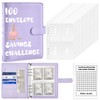 Lifejoymax 100 Envelopes Money Saving Challenge Book with Envelopes, Day