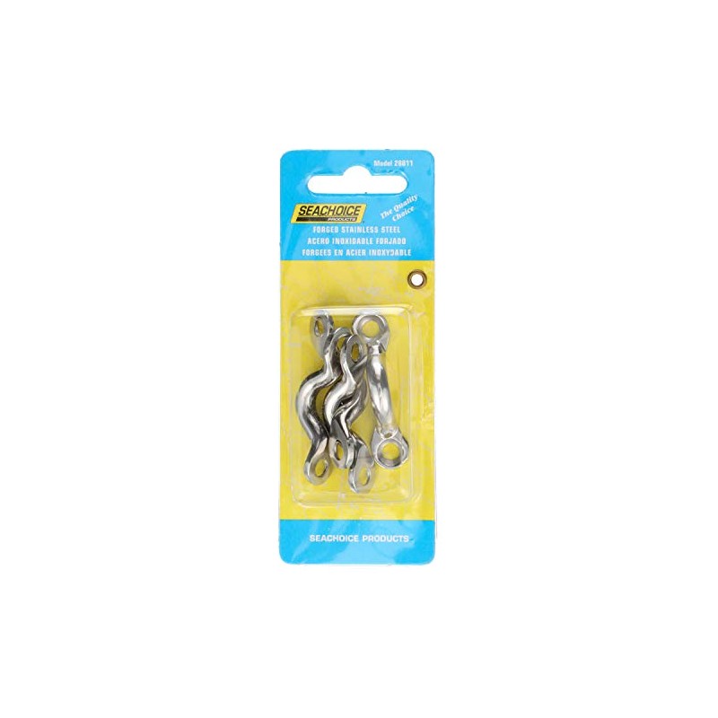 Seachoice Multi-Purpose Forged Stainless Steel 3/8 In. Eye Straps, Set