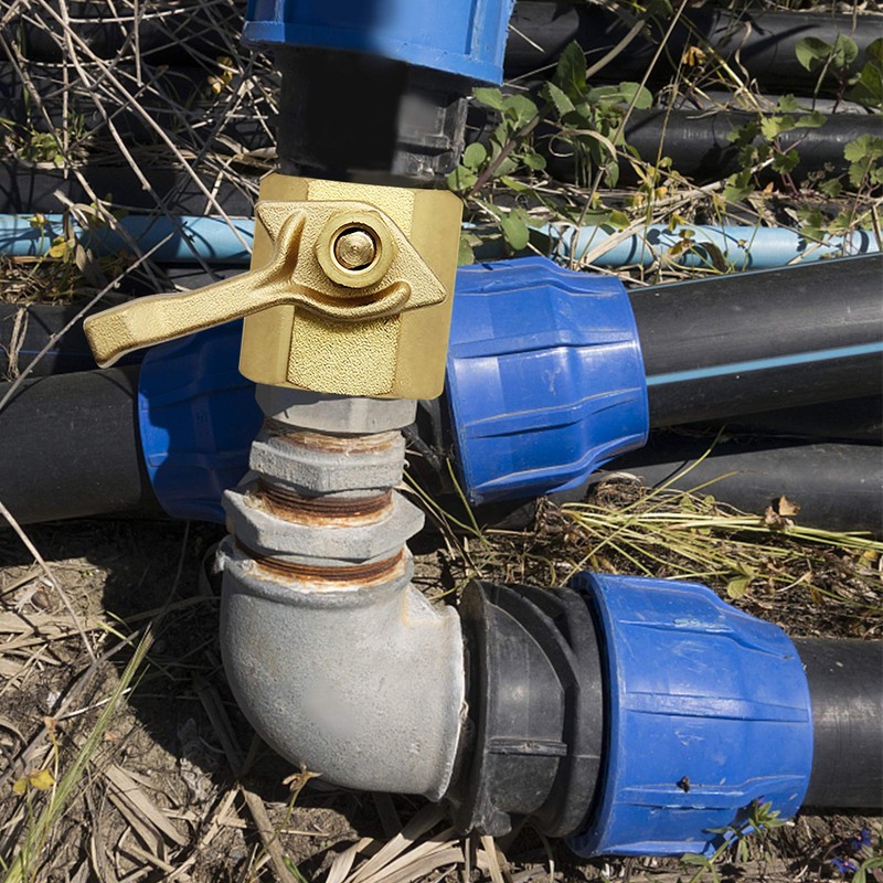 Lifynste Heavy Duty Brass Garden Hose Shut Off Valve, 3/4