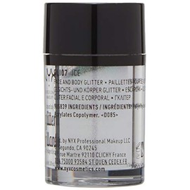 NYX Professional Makeup, Glitter para rostro y cuerpo, Tono Ice, 2.5g