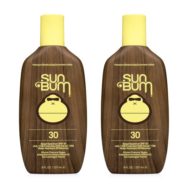 Sun Bum Sun Bum Original Spf 30 Sunscreen Lotion Vegan and Reef Friendly (octinoxate & Oxybenzone Free) Broad Spectrum Moisturizing Uva/uvb Sunscreen With Vitamin E 8 Ounce 2 Pack