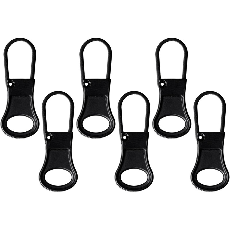 6pcs Replacement Zipper Pull Detachable Zipper Pull Tabs Metal Extender
