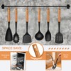 Silicone Cooking Utensils Set, 6 Pack Large Kitchen Utensils Set