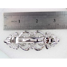 Faship Gorgeous Purple Crystal Hearts And Floral Hair Barrette