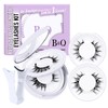 B&Qaugen Reusable Magnetic Lashes Magnetic Eyelashes Natural Look False Eyelashes