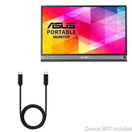 BoxWave Cable Compatible with ASUS MB16AHP - DirectSync PD Cable (3ft) - USB-C to USB-C (100W), Type C Braided 3ft Charge and Sync Cable for ASUS MB16AHP - Jet Black