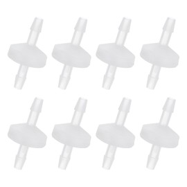 PATIKIL 5/32" Barb Hose One Way Inline Check Valve, 8 Pcs Plastic Non Return Water Stops Ozone Resistance Valve for Aquarium Garden Fuel Oil Air Gas, Translucent
