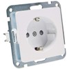 Socket Switch System, Milos Matt White Flush-Mounted Sockets, Switch Frame