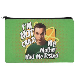Big Bang Theory Sheldon Cooper I'm Not Crazy Makeup Cosmetic Bag Organizer Pouch