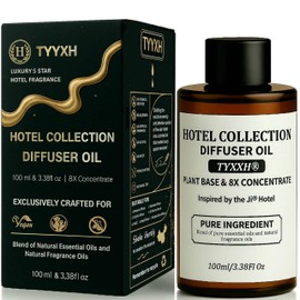 Hotel Collection Diffuser Oil, Ji Hotel Inspired Essential Oils for Waterless, Cold Air, Ultrasonic & Reed Diffusers, HVAC, Long-Lasting White & Green Tea Fragrance for Home, Office, Spa - 3.38fl oz