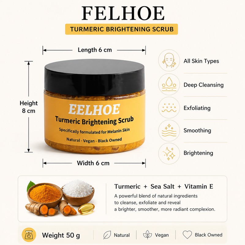 Turmeric Body Scrub for Exfoliating – Sea Salt & Vitamin