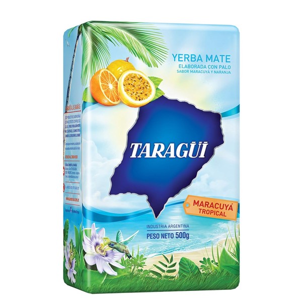 Taragui Mate Passion Fruit Flavor Tea Leaves 17.6 oz (500 g)