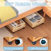 efluky 2-Pack Bamboo Under Bed Storage Containers with Wheels, Under