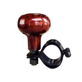 Yourkar Car Woodgrain Steering Wheel Spinner Knob, Anti Slip Automotive Power Handle Spinner, Smooth Ball Shape Aid Knob to Control Steering Wheel Easier, Car Accessories