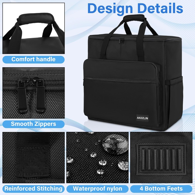AKOZLIN Desktop Carrying Case PC Tower Travel Case with Detachable
