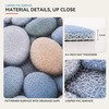 Large Square Shower Mat Non Slip with Central Drain Hole