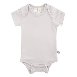 KYTE BABY Short Sleeve Unisex Baby Bodysuits, Rayon Made From Bamboo Material (6-12 Months, Oat)