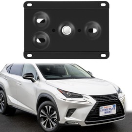 Steel Front License Plate Mount – No-Drill License Plate Bracket with Anti-Theft Screws Compatible with 2015-up Lexus NX RX, 2019-up UX, Especially The F-Sport Models