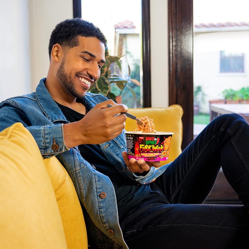 Nissin Hot & Spicy Fire Wok, Volcanic Mongolian Beef, 4.37