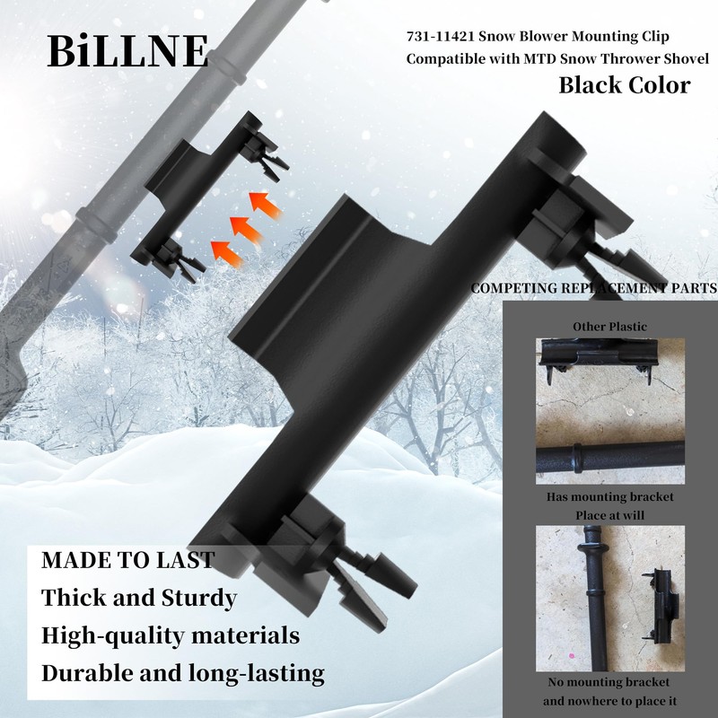 BiLLNE 731-11421 Snow Blower Mounting Clip - Compatible with MTD