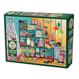 Cobble Hill 1000 Piece Puzzle - Christmas Cats - Sample Poster Included